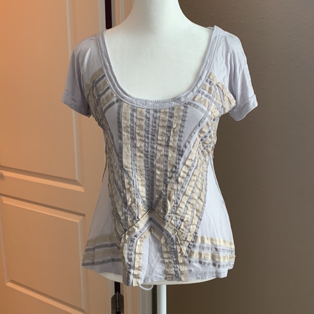 Banana Republic Heritage Ribbon Tee Gray Size XS